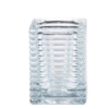 Kép 2/2 - Üveg gyertyatartó, szögletes, cserélhető mécsesekhez