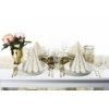 Kép 1/2 - Asztali futó 40 cm x 24 m textilhatású Carlo - pezsgő/világosbarna
