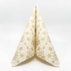 Kép 1/5 - Karácsonyi textilhatású szalvéta 40x40 cm Saphira - krém/arany - 95032
