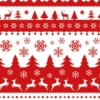 Kép 1/2 - Karácsonyi textilhatású szalvéta 40x40 Winter - piros