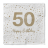 Kép 3/7 - Papírszalvéta 33x33 cm Happy Birthday "50" - Boldog születésnapot, 100 db/csomag