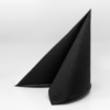 Kép 4/5 - Kiváló minőségű, fekete egyszínű extra puha szalvéta. Ideális választás asztali dekorációhoz. 38x38 cm-es méretben.