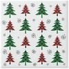 Kép 3/6 - Karácsonyi papírszalvéta 33x33 cm Christmas Tree Check 