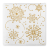 Kép 1/3 - Karácsonyi textilhatású szalvéta 40x40 Cristal fehér-arany
