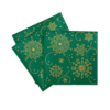 Kép 3/3 - Karácsonyi textilhatású szalvéta 40x40 Cristal zöld-arany
