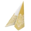 Kép 1/2 - Textilhatású szalvéta 40x40 cm Royal Lace fehér,arany