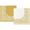 Kép 2/2 - Textilhatású szalvéta 40x40 cm Royal Lace fehér,arany