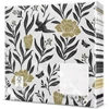 Kép 5/6 - Kétoldali mintás papírszalvéta 33x33 cm 3 rétegű 20 lap/csomag Fecskék arany csíkokkal