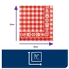 Kép 2/4 - Tork papírszalvéta 1 réteg 33x33 cm 1/4 hajtású piros kockás