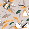 Kép 1/2 - Althea barack mikrotextil szalvéta – modern virágminta természetes színekkel
