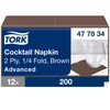 Kép 2/4 - Tork Advanced barna koktélszalvéta 200 db/csomagos kiszerelésben