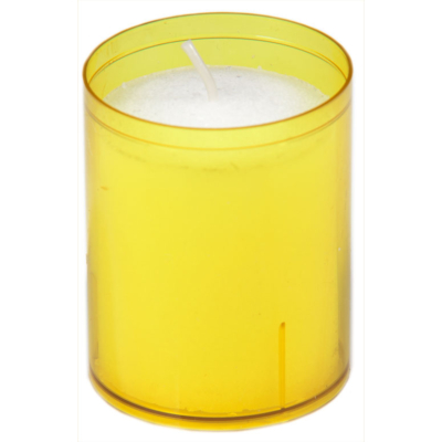 Utántöltő mécses Üveg gyertyatartóhoz - sárga