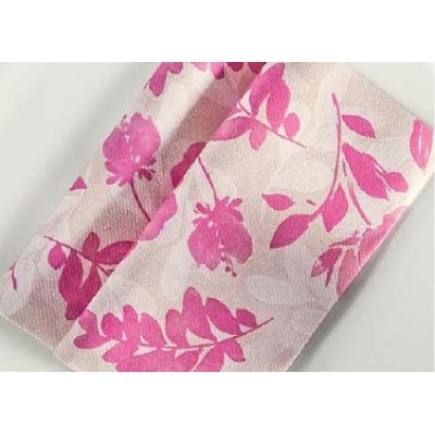 Textilhatású szalvéta 40x40 cm Garden - rózsaszín, 50 db/csomag