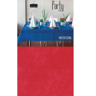 Party asztalterítő 140 x 240 cm piros