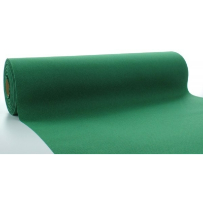 Asztali futó 40 cm x 24 m textilhatású - sötétzöld