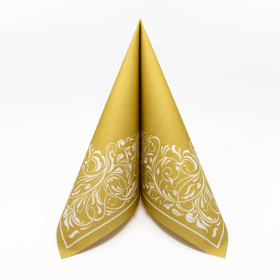 Textilhatású szalvéta 40x40 cm Elegant Tangle - arany - AAN702808