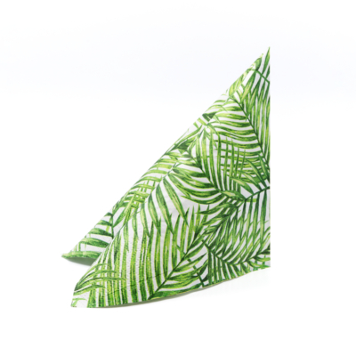 TROPICAL LEAVES papírszalvéta 33x33 cm 3 rétegű trópusi levelek - zöld - SDL096500