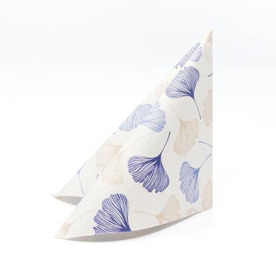 GINKGO LEAVES papírszalvéta 33x33 cm 3 rétegű krém - SDL125900