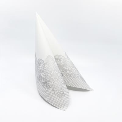 Textilhatású szalvéta 40x40 cm Royal Lace-ezüst-AAN002300