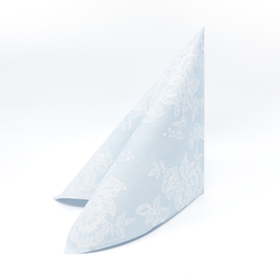 Textilhatású szalvéta 40x40 cm Soft Lace - világos kék-AAN005005