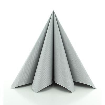 Textilhatású szalvéta 40x40 cm - ezüst