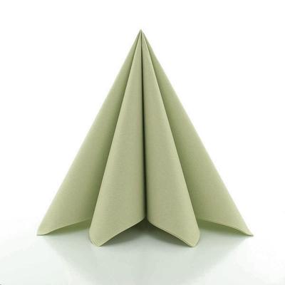 Textilhatású szalvéta 33x33 cm - oliva zöld