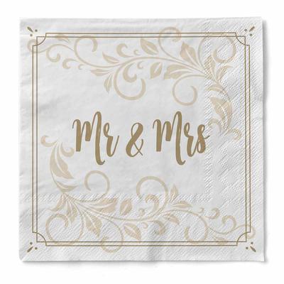 Papírszalvéta 33x33 cm - Mr &amp; Mrs