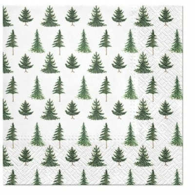 Karácsonyi papírszalvéta 33x33 cm Tűlevelű erdő
