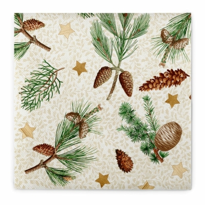 Karácsonyi textilhatású szalvéta 40x40 cm Pinea