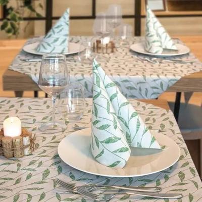 Mikrotextil hatású szalvéta 40 x 40 cm Foglie verde