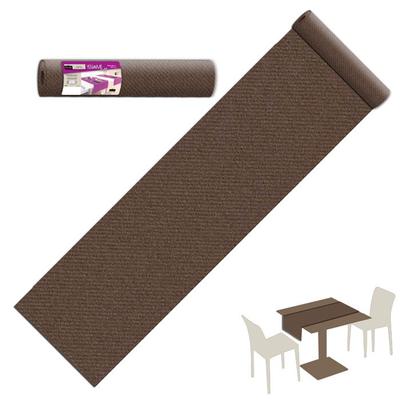 Futó 40 cm x 24 m textilhatású - barna