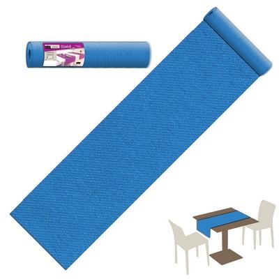 Futó 40 cm x 24 m textilhatású - tengerkék