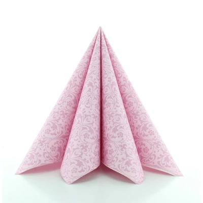 Mank textilhatású szalvéta 40 40 cm Janet rózsa