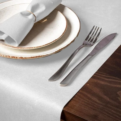 Mapelor asztali futó 40 cm x 48 m textilhatású - fehér