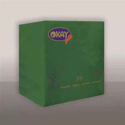 Okay koktélszalvéta 25x25 cm 100 lap/csomag - sötétzöld