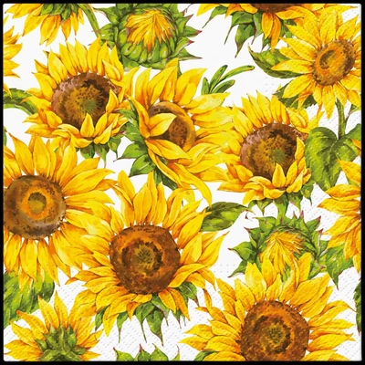papírszalvéta 33x33 cm 3 rétegű 20 lap/csomag Táncoló napraforgók