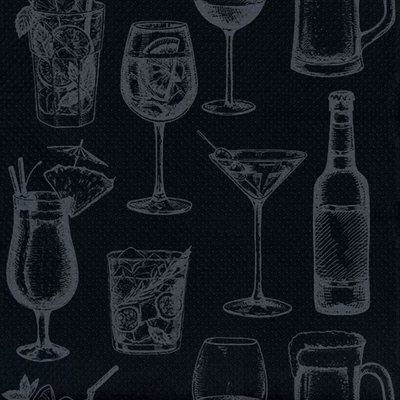 Pack Service Airwave drink szalvéta 20x20 cm fekete