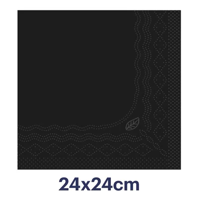 Tork Koktélszalvéta 2 rétegű 24x24 cm 200 db/csomag fekete