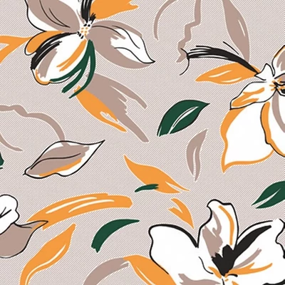 Althea barack mikrotextil szalvéta – modern virágminta természetes színekkel