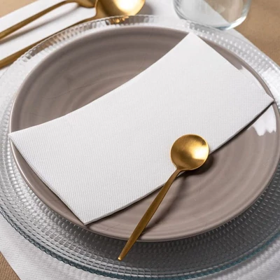 Fehér textúrált szalvéta 40x20 cm