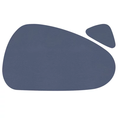 textilhatású tányéralátét 29x49 cm 250 db + koktélszalvéta - acélkék