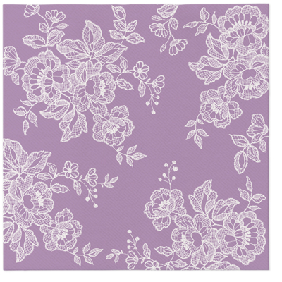 Textilhatású szalvéta 40 x 40 cm Soft Lace lila - AAN005024