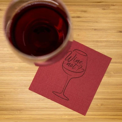 Okay Koktélszalvéta 25x25 cm Wine merlot, 50 db/csomag
