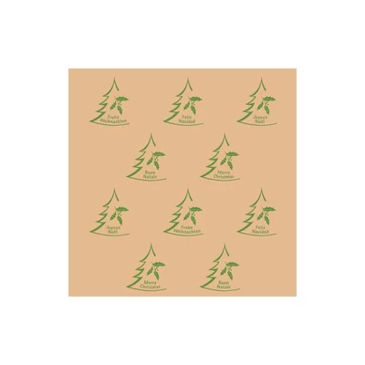 Mank Karácsonyi punta punta szalvéta 40x40 cm Újrahasznosított X-mas natúr barna
