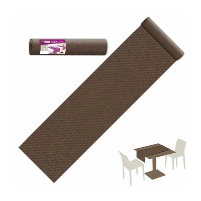 Pack Service asztali futó 40 cm x 24 m textilhatású - barna