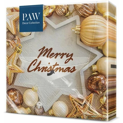 PAW papírszalvéta 33x33 cm 3 rétegű 20 db/csomag