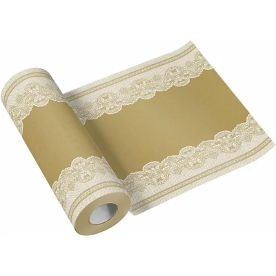 PAW asztali futó 40 cm x 24 m textilhatású Royal Lace arany