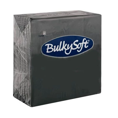 BulkySoft szalvéta, 2 rétegű, 33x33 cm 1/4 hajtás 100 lap/csomag - fekete