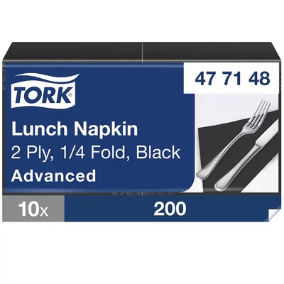 Tork papírszalvéta 2 rétegű 33x33 cm 1/4 hajtású fekete