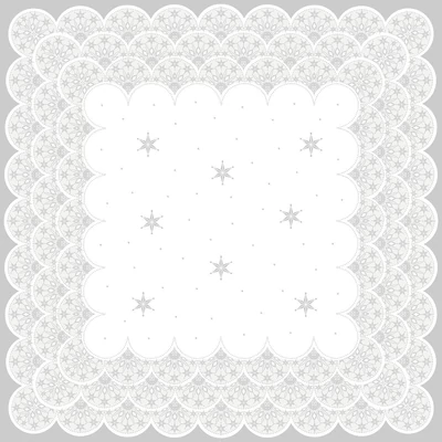 Mank Karácsonyi asztalterítő airlaid 80x80cm Saphira szürke-ezüst, 20 db/cs
